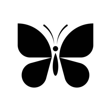 Kelebek logosu. Simge tasarımı. Şablon ögeleri