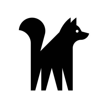 Köpek logosu. Simge tasarımı. Şablon öğeleri