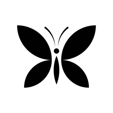 Kelebek logosu. Simge tasarımı. Şablon ögeleri