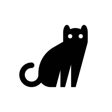 Kedi logosu. Simge tasarımı. Şablon öğeleri