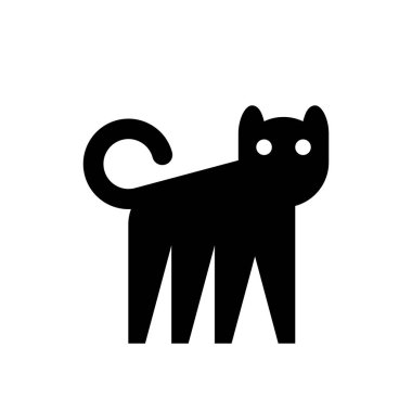 Kedi logosu. Simge tasarımı. Şablon öğeleri