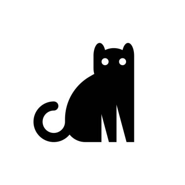 Kedi logosu. Simge tasarımı. Şablon öğeleri