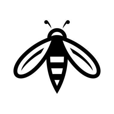 Arı logosu. Simge tasarımı. Şablon ögeleri