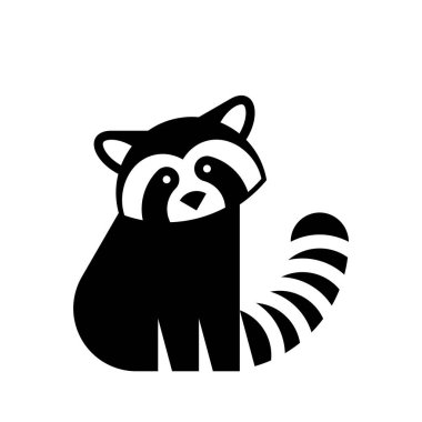 Kırmızı panda logosu. Simge tasarımı. Şablon ögeleri