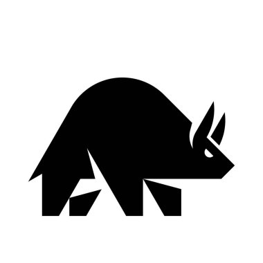 Boğa Logosu. Simge tasarımı. Şablon öğeleri