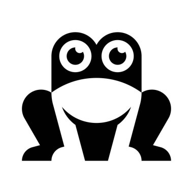 Kurbağa logosu. Simge tasarımı. Şablon ögeleri