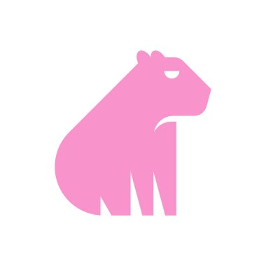 Capybara logosu. Simge tasarımı. Şablon ögeleri