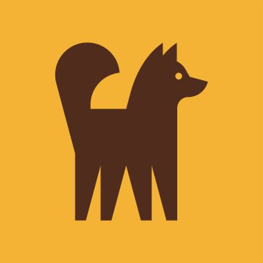 Köpek logosu. Simge tasarımı. Şablon öğeleri