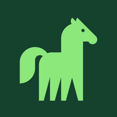 At logosu. Simge tasarımı. Şablon öğeleri