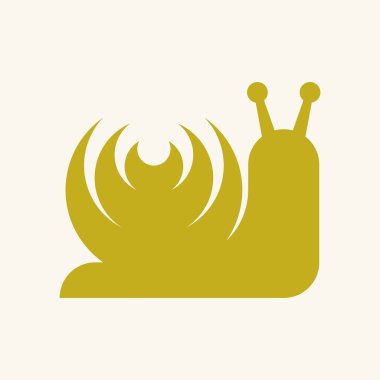 Salyangoz logosu. Simge tasarımı. Şablon ögeleri