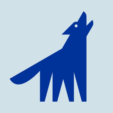 Kurt logosu. Simge tasarımı. Şablon öğeleri