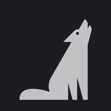 Kurt logosu. Simge tasarımı. Şablon öğeleri