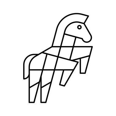 Zebra Logosu. Simge tasarımı. Şablon ögeleri