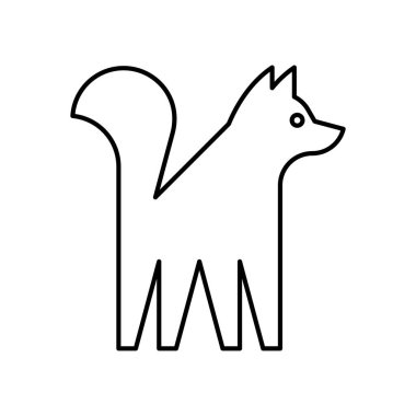 Köpek logosu. Simge tasarımı. Şablon öğeleri