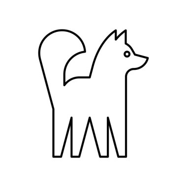 Köpek logosu. Simge tasarımı. Şablon öğeleri