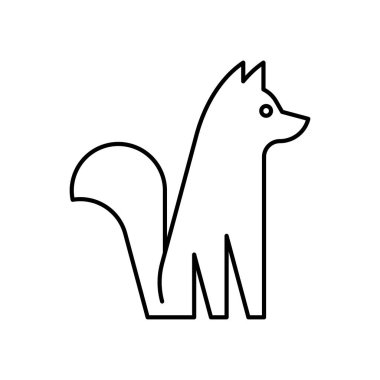 Köpek logosu. Simge tasarımı. Şablon öğeleri