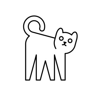 Kedi logosu. Simge tasarımı. Şablon öğeleri