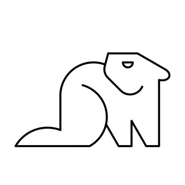 Kunduz logosu. Simge tasarımı. Şablon ögeleri