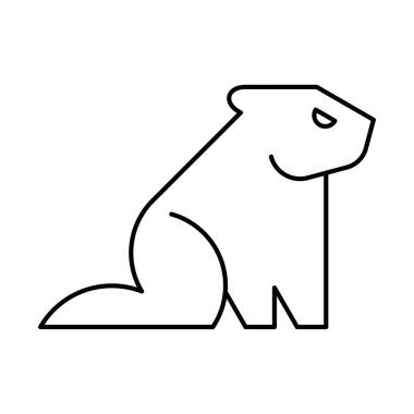 Kunduz logosu. Simge tasarımı. Şablon ögeleri