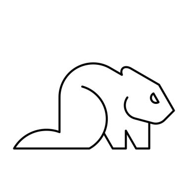 Kunduz logosu. Simge tasarımı. Şablon ögeleri