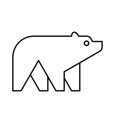 Ayı logosu. Simge tasarımı. Şablon öğeleri