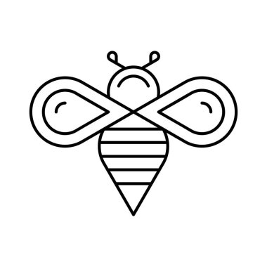 Arı logosu. Simge tasarımı. Şablon ögeleri