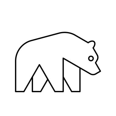 Ayı logosu. Simge tasarımı. Şablon öğeleri