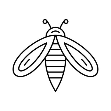 Arı logosu. Simge tasarımı. Şablon ögeleri