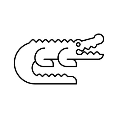 Timsah logosu. Simge tasarımı. Şablon ögeleri