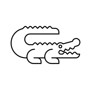 Timsah logosu. Simge tasarımı. Şablon ögeleri