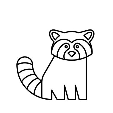 Kırmızı panda logosu. Simge tasarımı. Şablon ögeleri