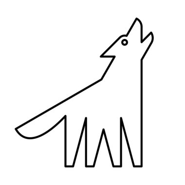 Kurt logosu. Simge tasarımı. Şablon öğeleri