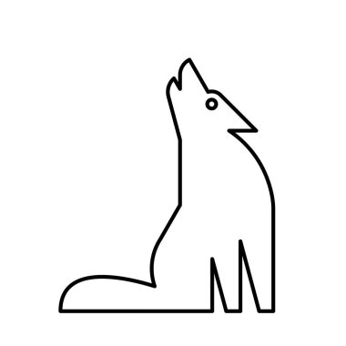 Kurt logosu. Simge tasarımı. Şablon öğeleri