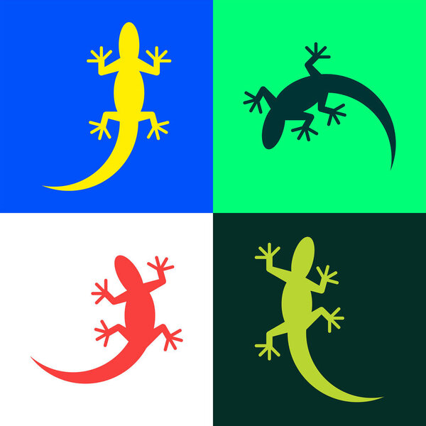 Набор логотипа ящерицы. Дизайн икон. Шаблоны
