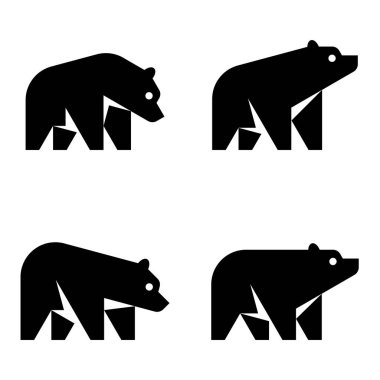 Bear logosu seti. Simge tasarımı. Şablon öğeleri