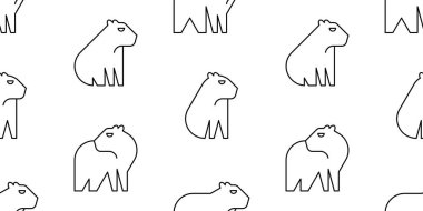 Capybaras 'la kusursuz bir düzen. beyaz arkaplanda izole