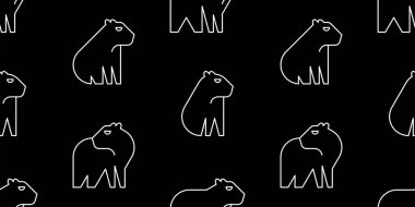 Capybaras 'la kusursuz bir düzen. beyaz arkaplanda izole