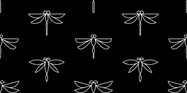 Ejderha sineklerinde kusursuz desen. beyaz arkaplanda izole