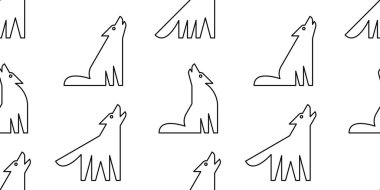 Kurtlarda kusursuz bir düzen var. beyaz arkaplanda izole