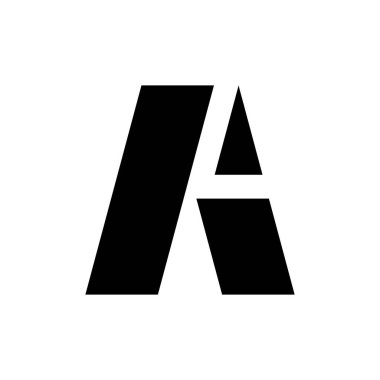 A harfi logosu. Simge tasarımı. Şablon elementleri Geometrik soyut logolar