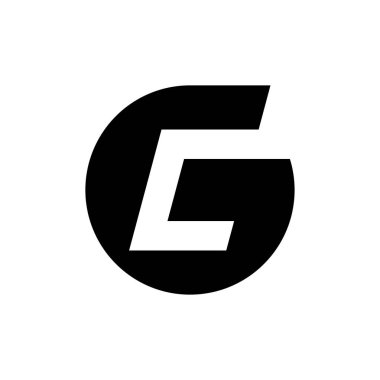G harfi logosu. Simge tasarımı. Şablon elementleri Geometrik soyut logolar