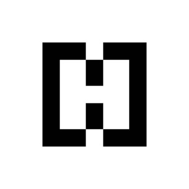 H harfi logosu. Simge tasarımı. Şablon elementleri Geometrik soyut logolar