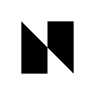 N harfi logosu. Simge tasarımı. Şablon elementleri Geometrik soyut logolar