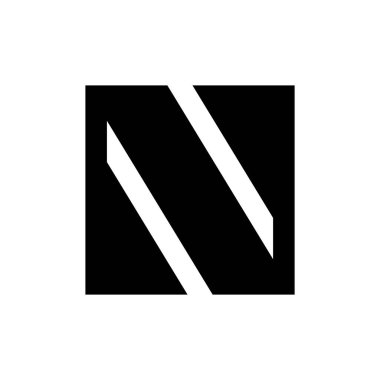 N harfi logosu. Simge tasarımı. Şablon elementleri Geometrik soyut logolar