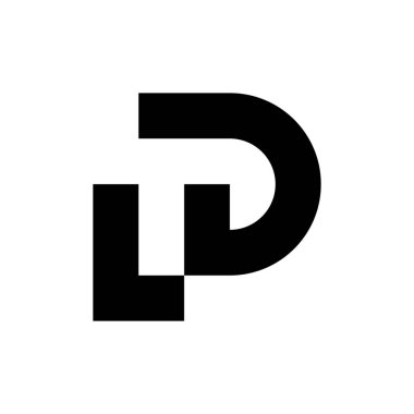 P harfi logosu. Simge tasarımı. Şablon elementleri Geometrik soyut logolar