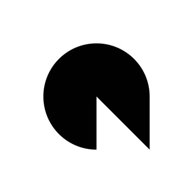 Q harfi logosu. Simge tasarımı. Şablon elementleri Geometrik soyut logolar