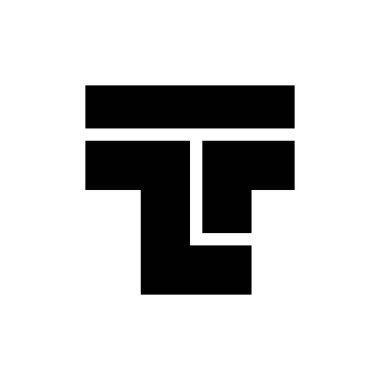 T harfi logosu. Simge tasarımı. Şablon elementleri Geometrik soyut logolar