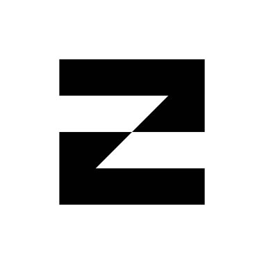 Z harfi logosu. Simge tasarımı. Şablon elementleri Geometrik soyut logolar
