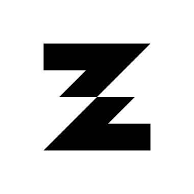 Z harfi logosu. Simge tasarımı. Şablon elementleri Geometrik soyut logolar