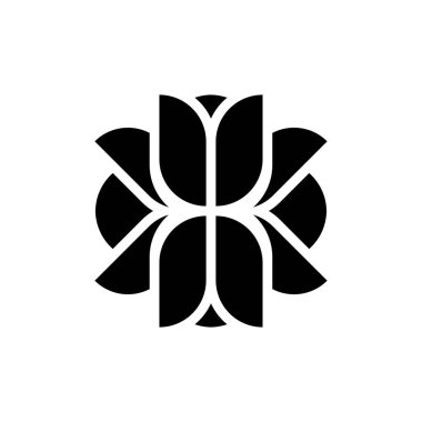 Soyut logo. Simge tasarımı. Şablon elementleri Geometrik soyut logolar